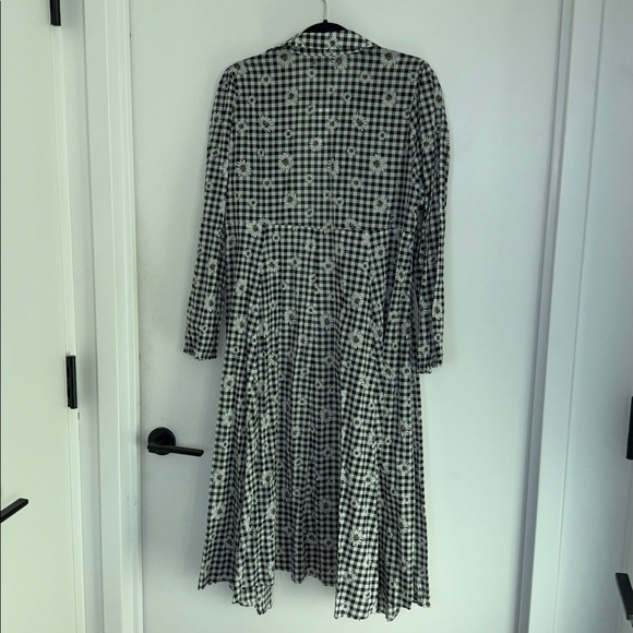 Torrid Daisy Print Black & White Checkered Kimono Duster - Picture 6 of 10